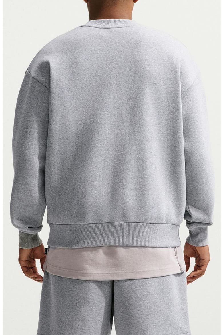 Solo Crewneck Sweatshirt, Alternate, color, DARK GREY HEATHER/ SAIL