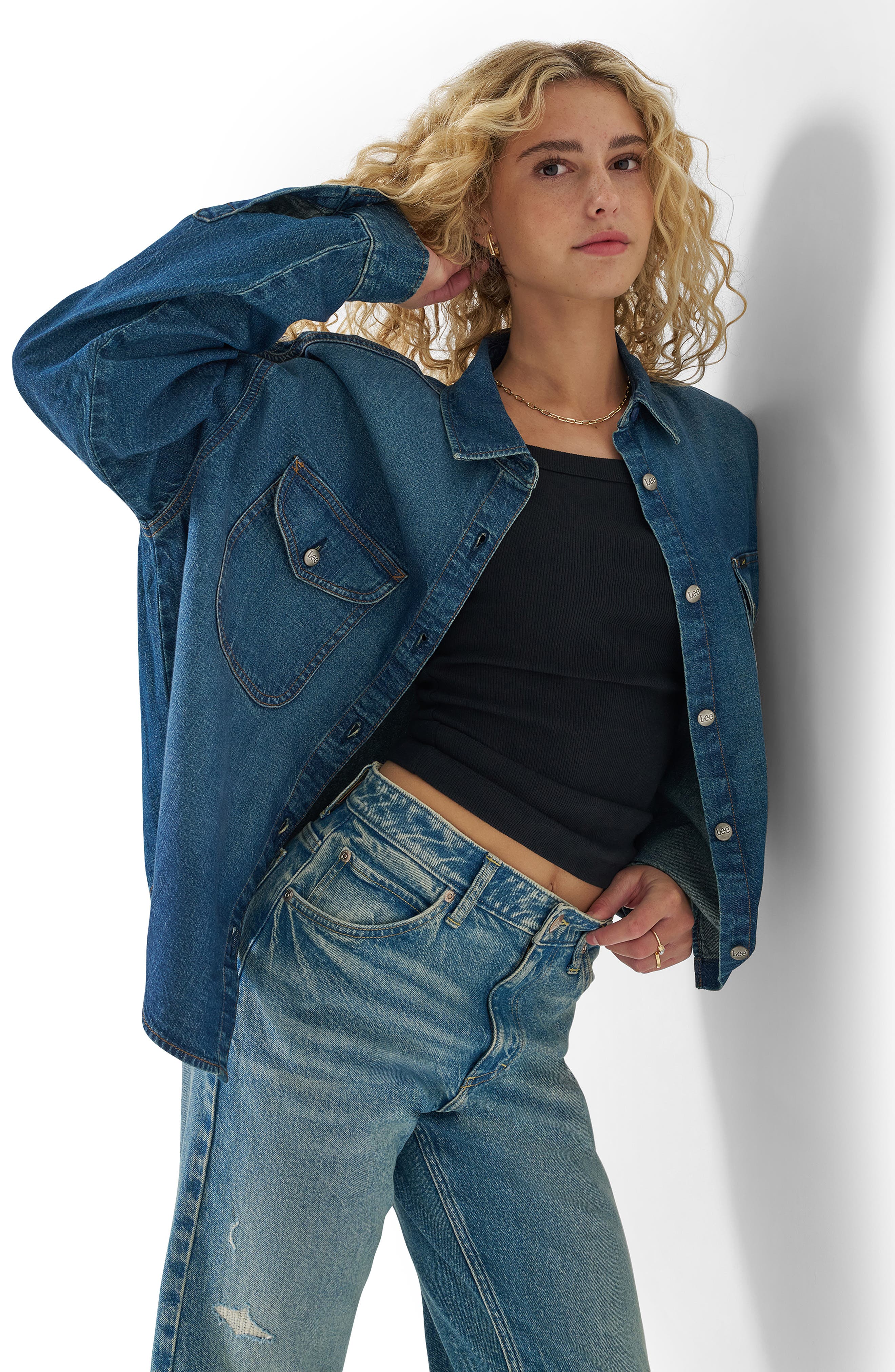 Swing Back Denim Shirt - image 2