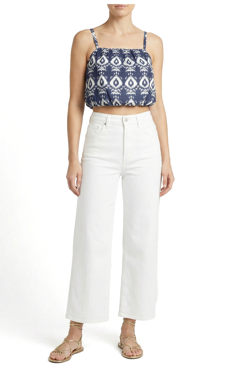 Change of Scenery Dani Bubble Crop Top, Alternate, color, Tivara Ikat