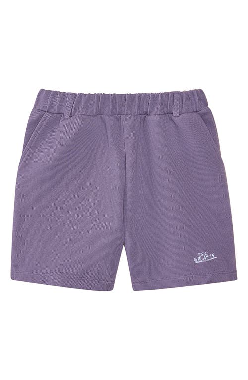 The Sunday Collective Kids' Knit Play Shorts in Purple 