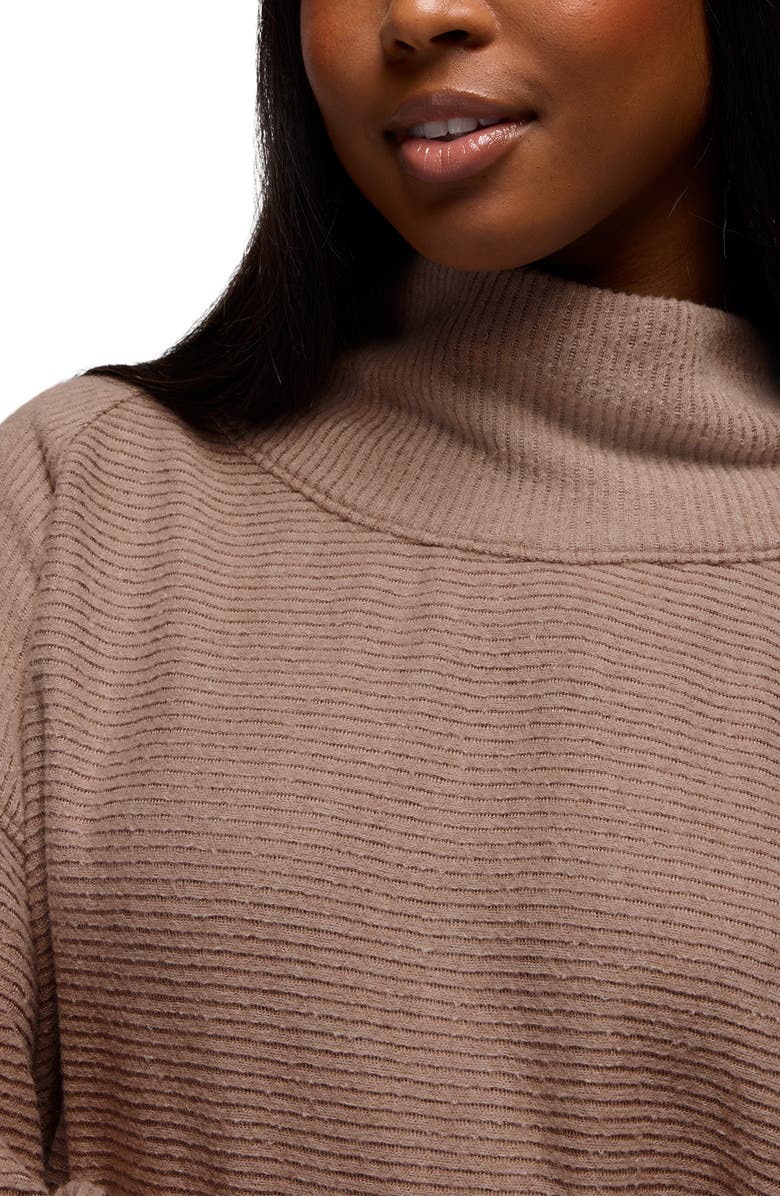 prAna Olivia Cowl Neck Sweater, Alternate, color, Shroom