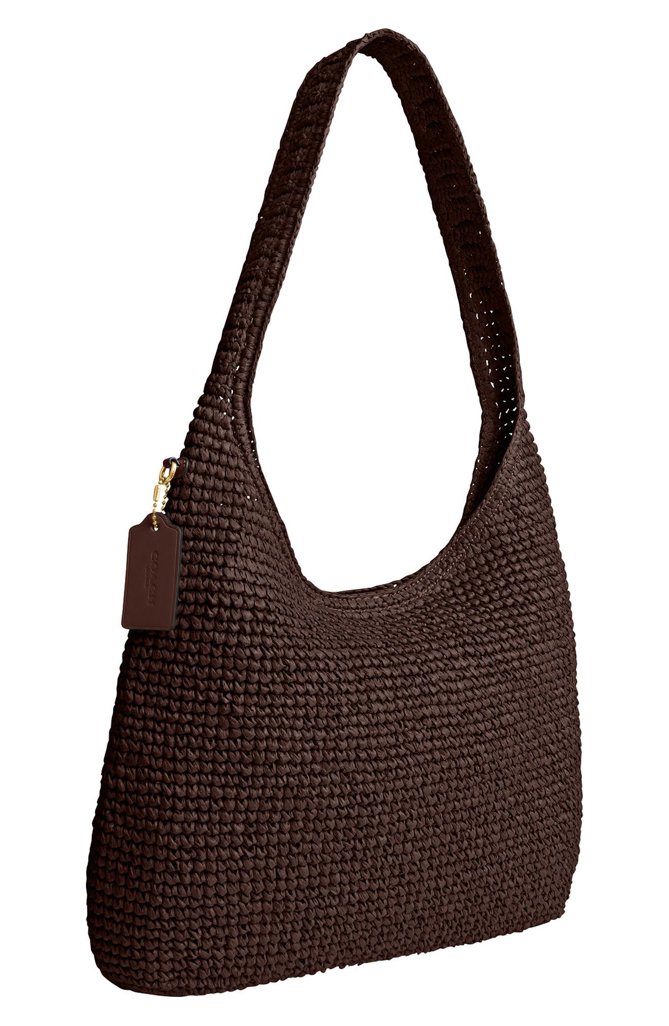 COACH Brooklyn 34 Refined Weave Shoulder Bag, Alternate, color, Maple