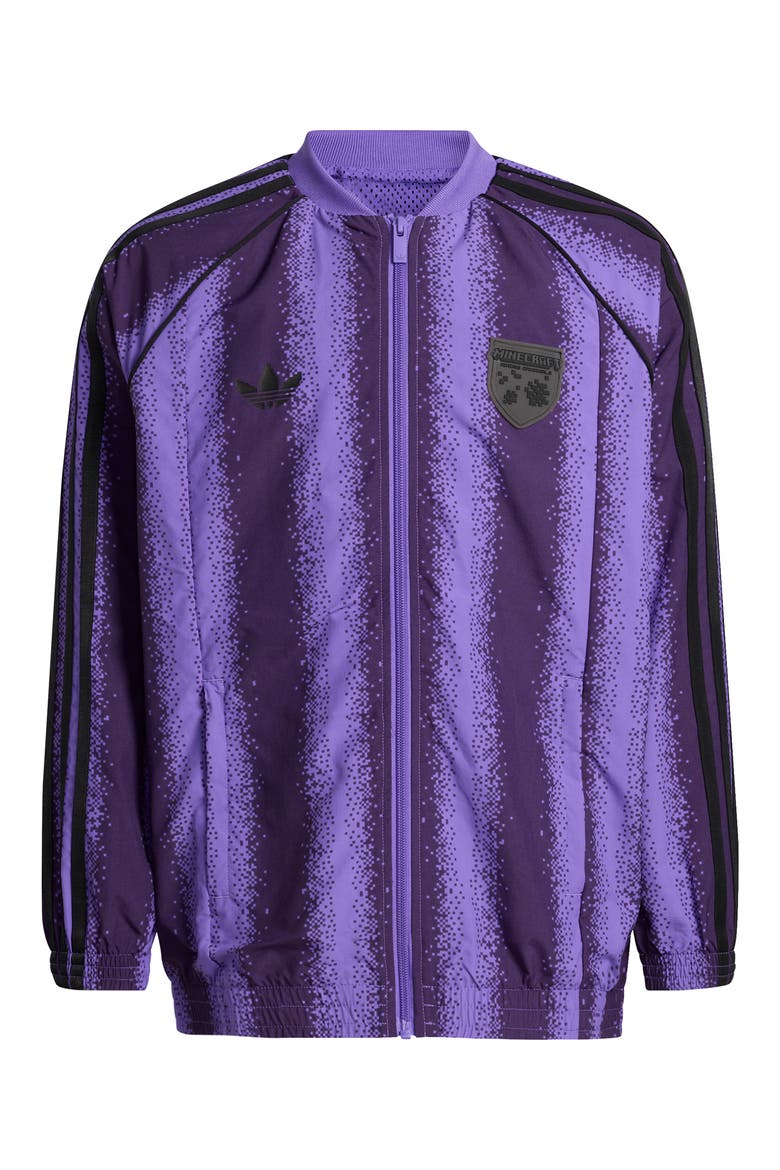 Kids' Minecraft 3-Stripes Track Jacket, Main, color, PURPLE RUSH/ VIOLET