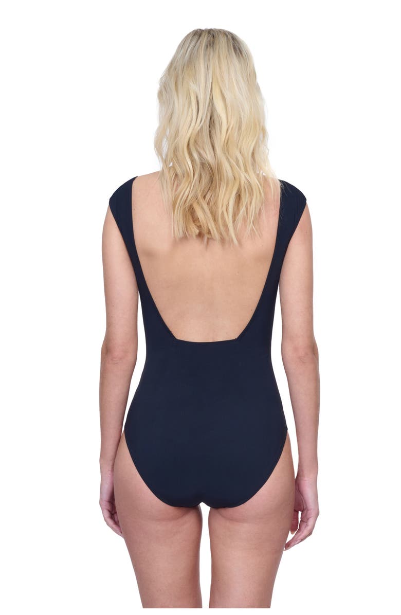 Gottex Monte Carlo Cap Sleeves Square Neck One Piece, Alternate, color,