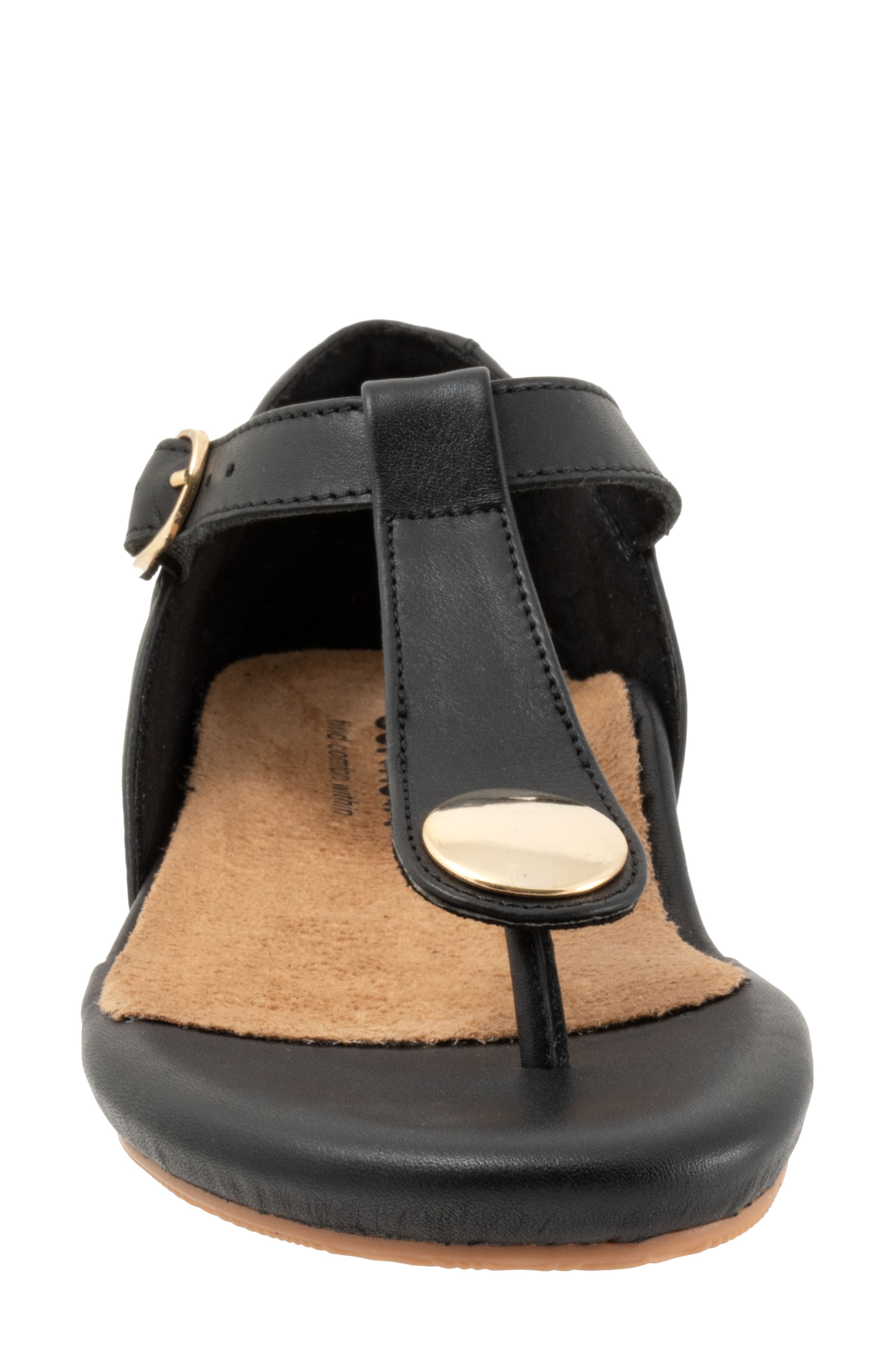 SoftWalk<sup>®</sup> Ankle Strap Sandal, Alternate, color, Black