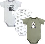 Hudson Baby Soft Cotton Bodysuit Triple Pack
