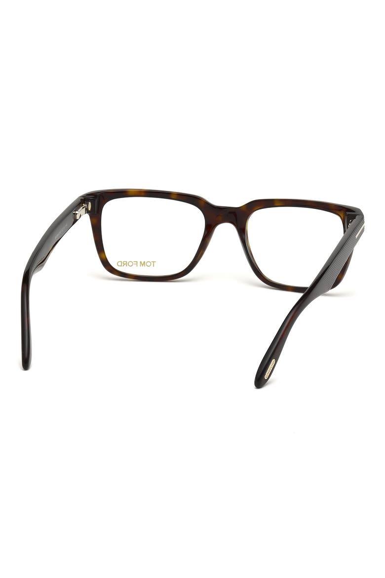 52mm Geometric Optical Glasses, Alternate, color, SHINY CLASSIC HAVANA