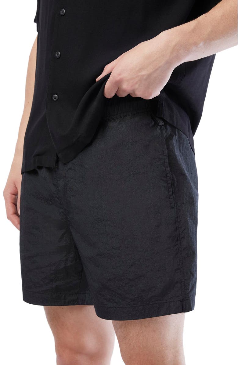 Onia Crinkle 5" Swim Trunk, Alternate, color, Black