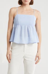 Elodie Textured Peplum Camisole