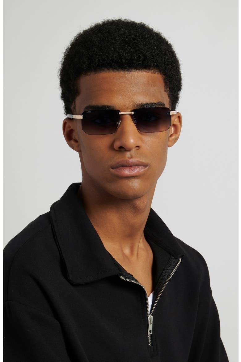 57mmm Sunglasses, Alternate, color, GOLD/ GREEN