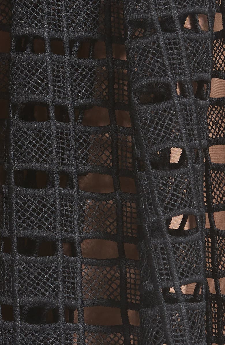 Tracy Reese Lace Mesh Midi Skirt, Alternate, color, 