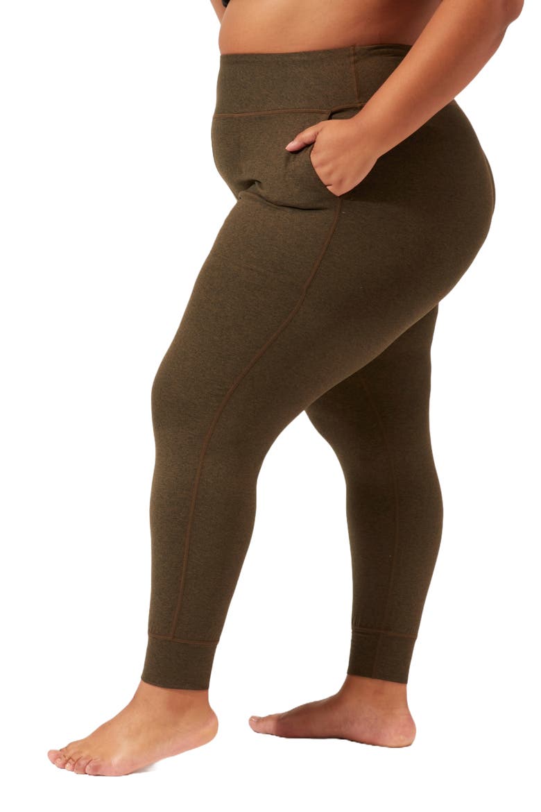 Performance Jersey Pocket Leggings, Alternate, color, HEATHER FORTRESS