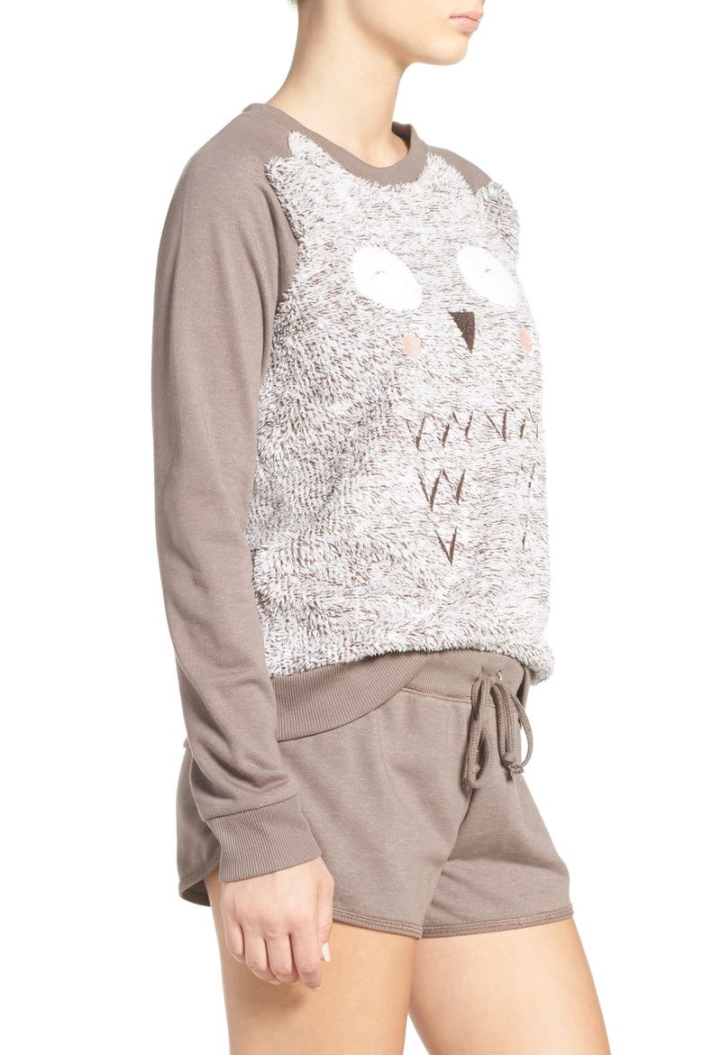 'Cuddle Buddies' Terry Pajamas, Alternate, color, TAUPE