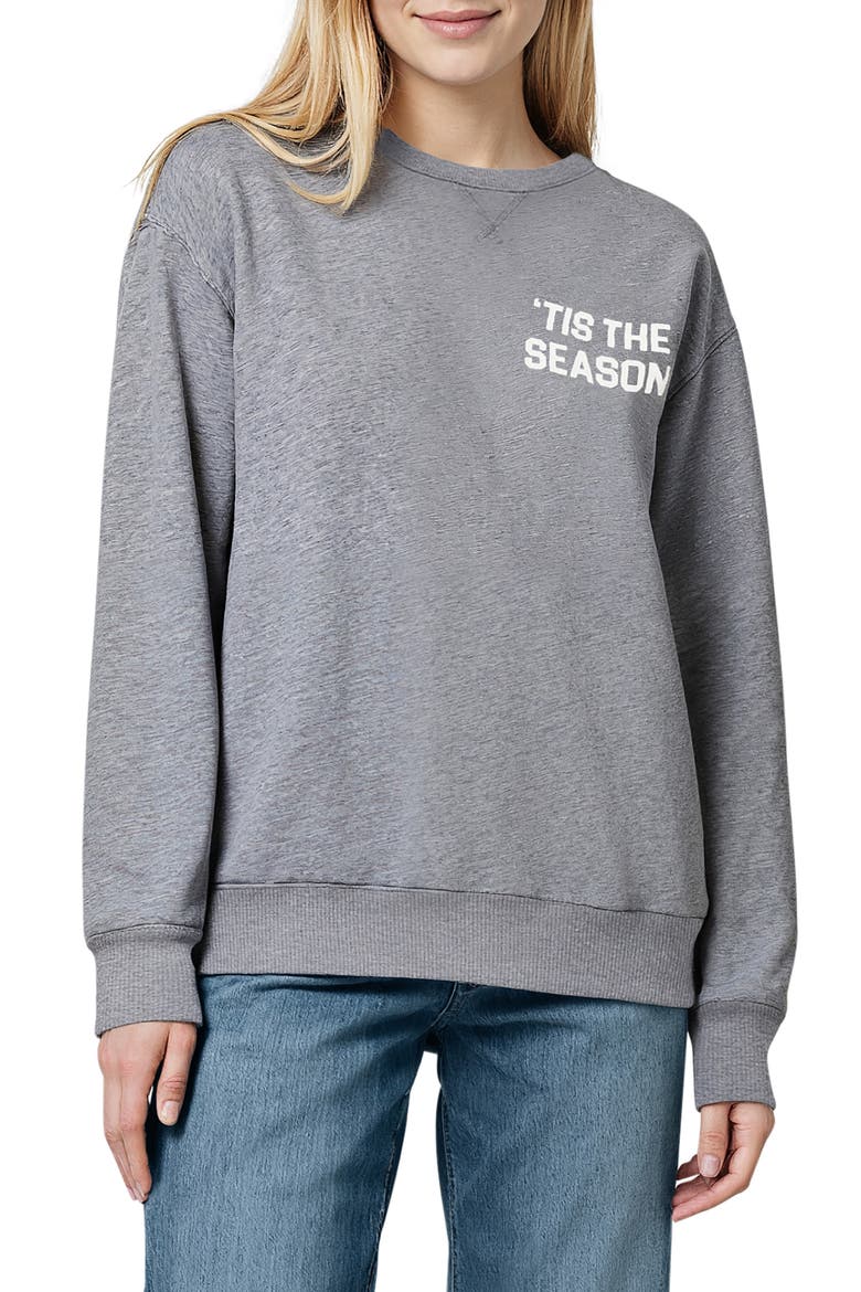 Alex 'Tis The Season Sweatshirt, Main, color, HEATHER GREY