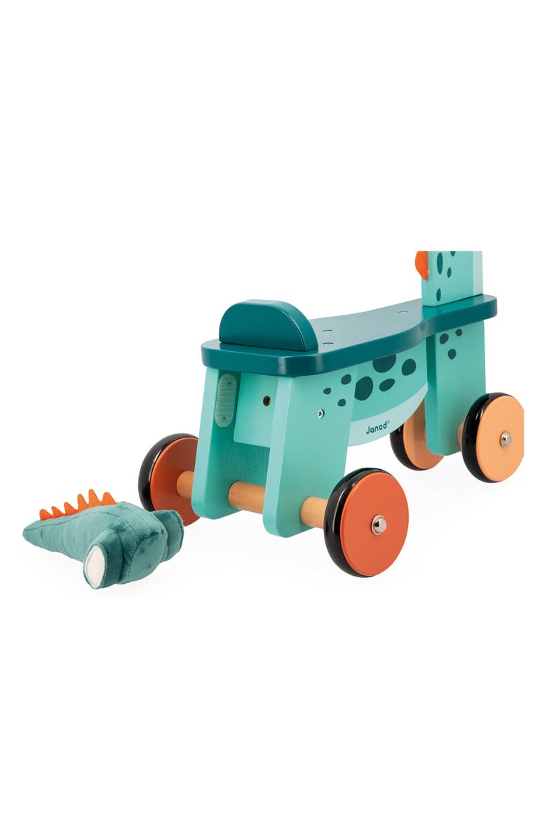 Janod Portosaurus Dino Ride-On Toy, Alternate, color, Green