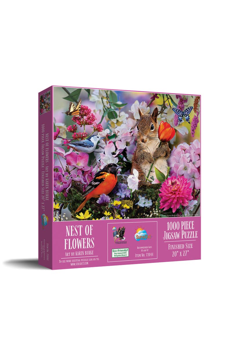 Sunsout Nest of Flowers 1000 piece Jigsaw Puzzle for Adults, Main, color, Multicolor