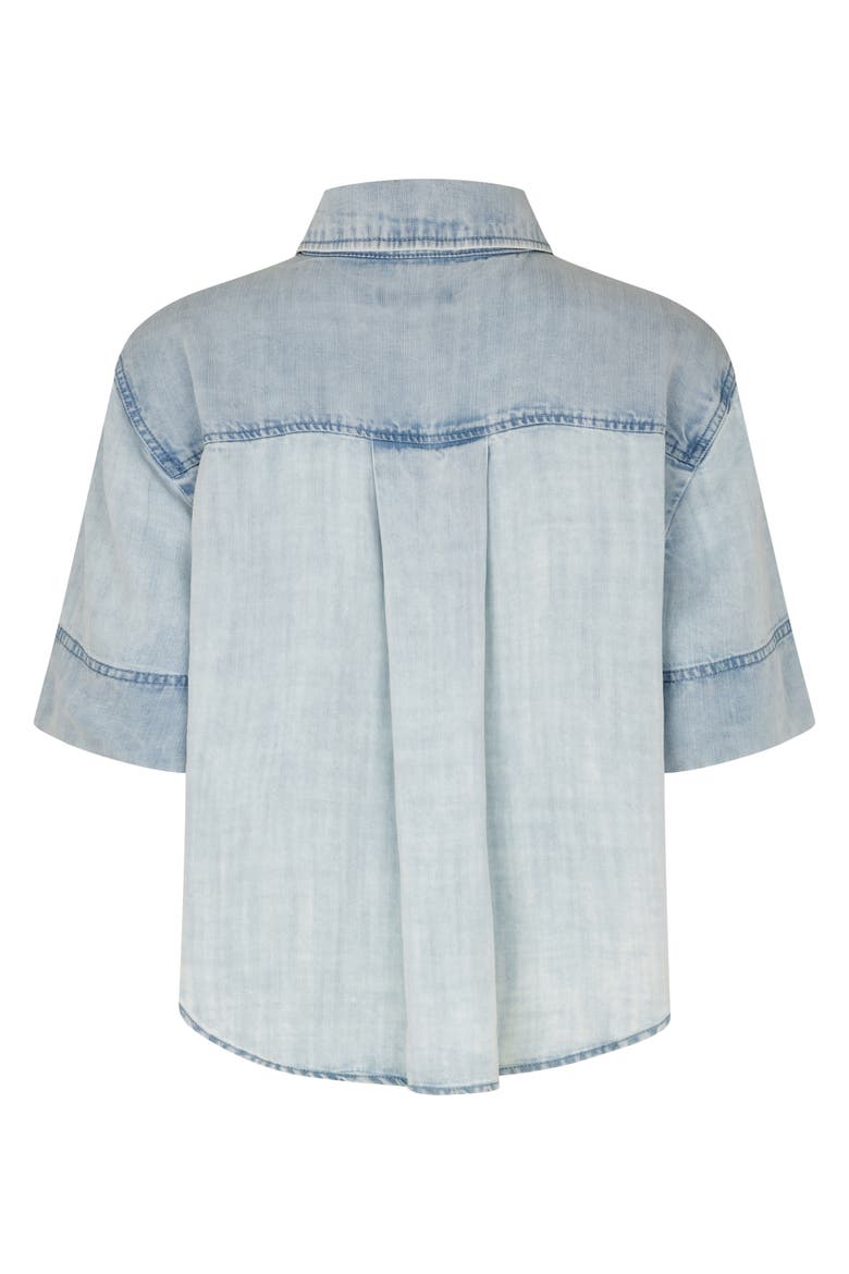 Mairenova Denim Button-Front Shirt, Alternate, color, Light Denim