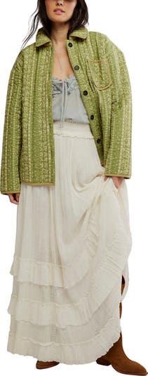 Alexie Print Boxy Quilted Jacket