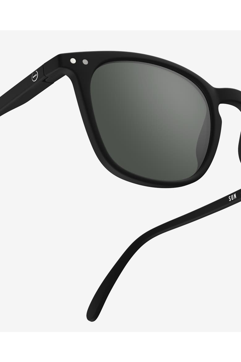 #E 49mm Trapeze Reading Sunglasses, Alternate, color, Black
