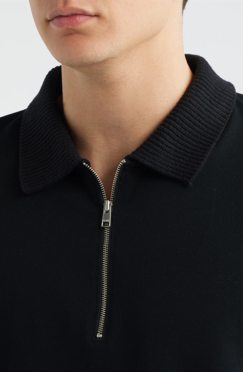 FRAME Half Zip Polo, Alternate, color, Black