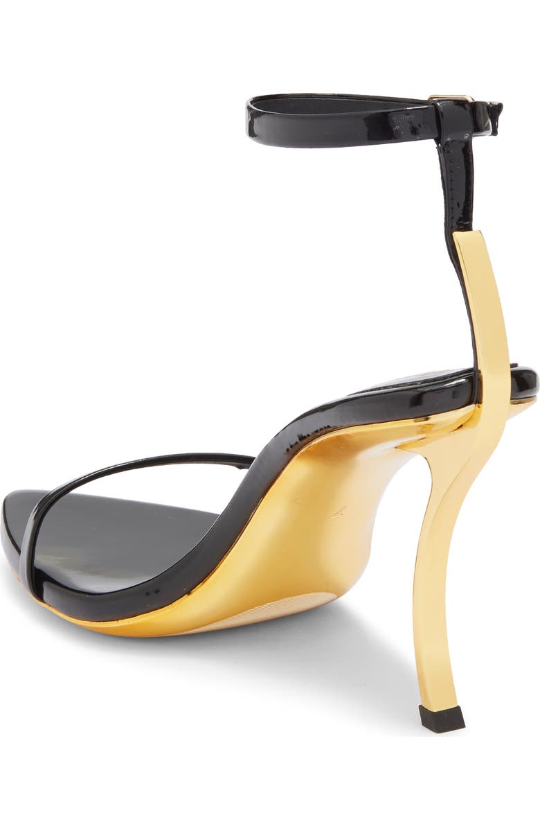 Jeffrey Campbell Obsession Ankle Strap Sandal, Alternate, color, Black Patent Gold