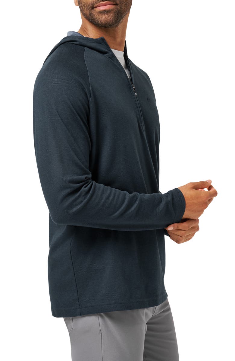 TravisMathew Country Hopping Quarter Zip Hoodie, Alternate, color, Total Eclipse