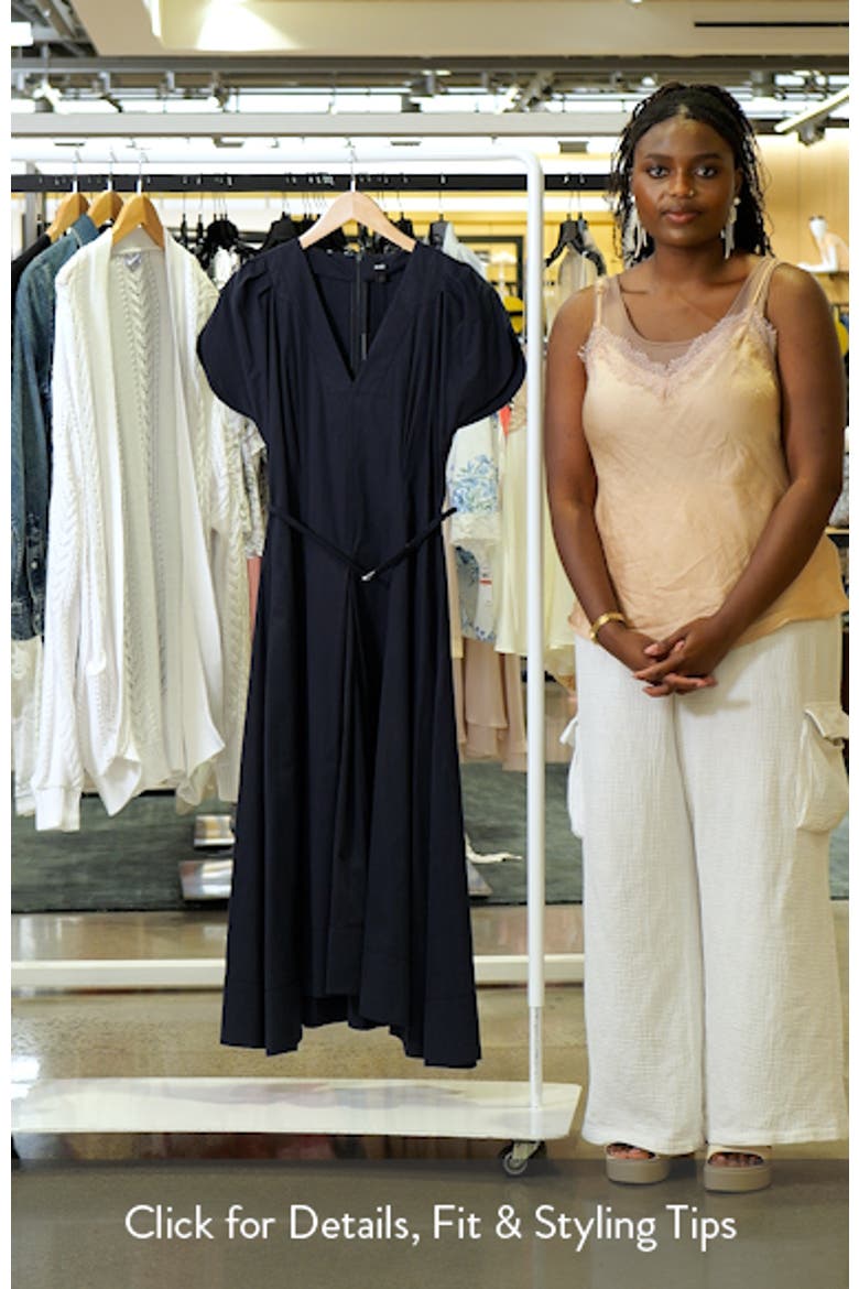 Demnilia Belted Cotton Blend Midi Dress video