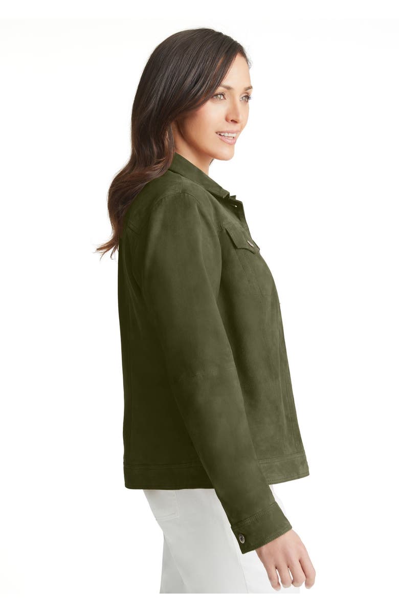 Jessica London Suede Jean Jacket, Alternate, color, 