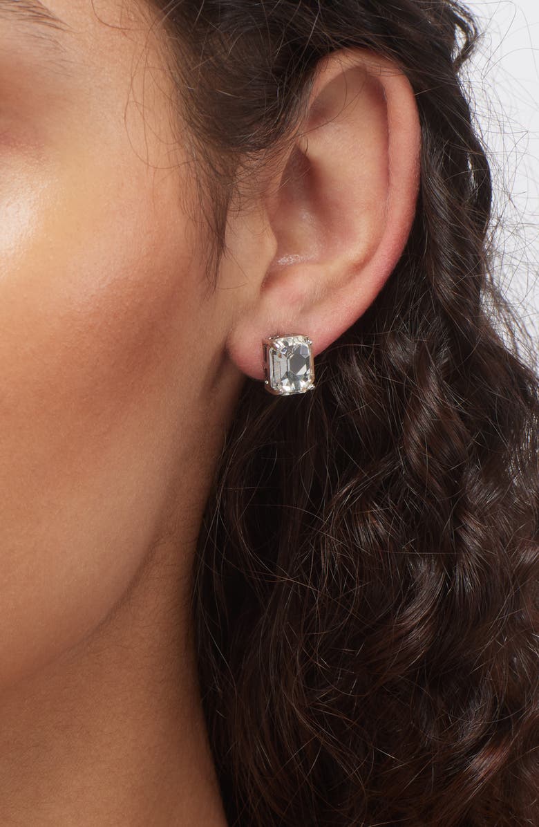 Kurt Geiger London Small Stone Stud Earrings, Alternate, color, Silver/ Crystal