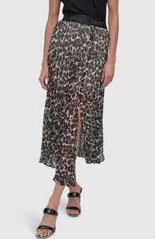 DKNY Print Asymmetric Midi Skirt
