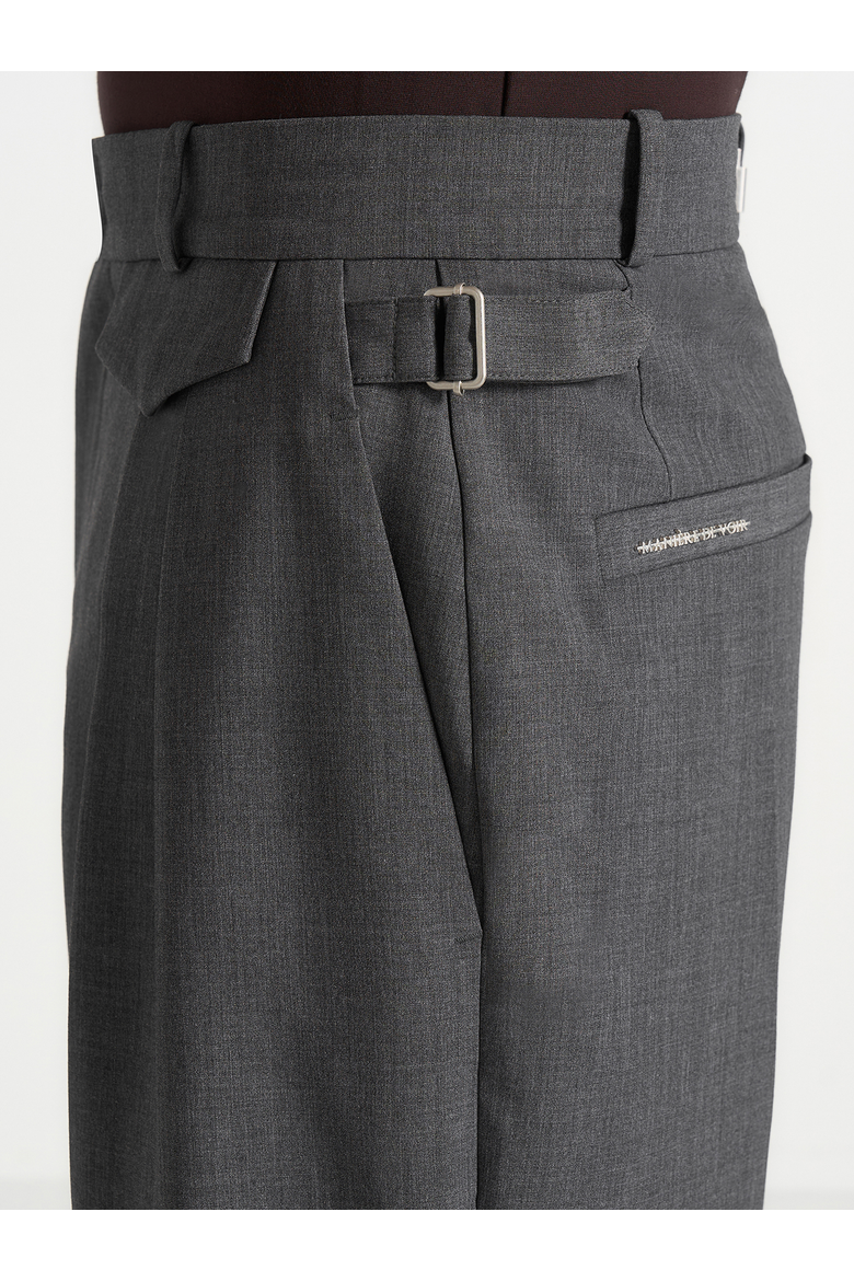 Pierre Straight Leg Pleat Front Trousers, Alternate, color, Grey