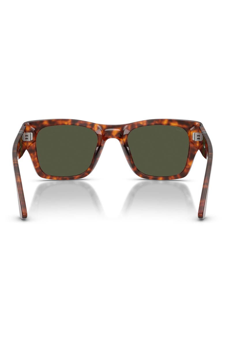 54mm Square Sunglasses, Alternate, color, HAVANA / GREEN