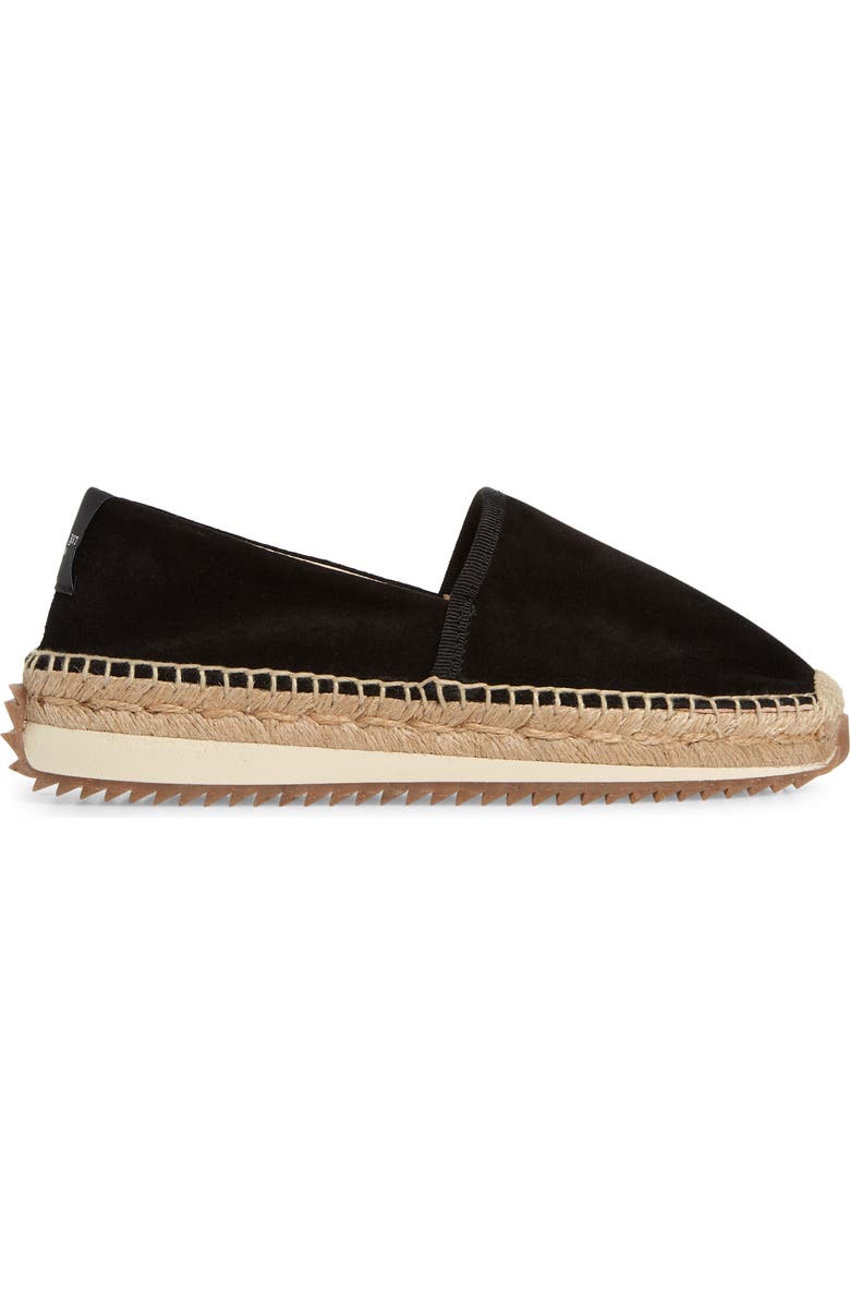 rag & bone Espadrille Slip-On Sneaker, Alternate, color, Black Suede