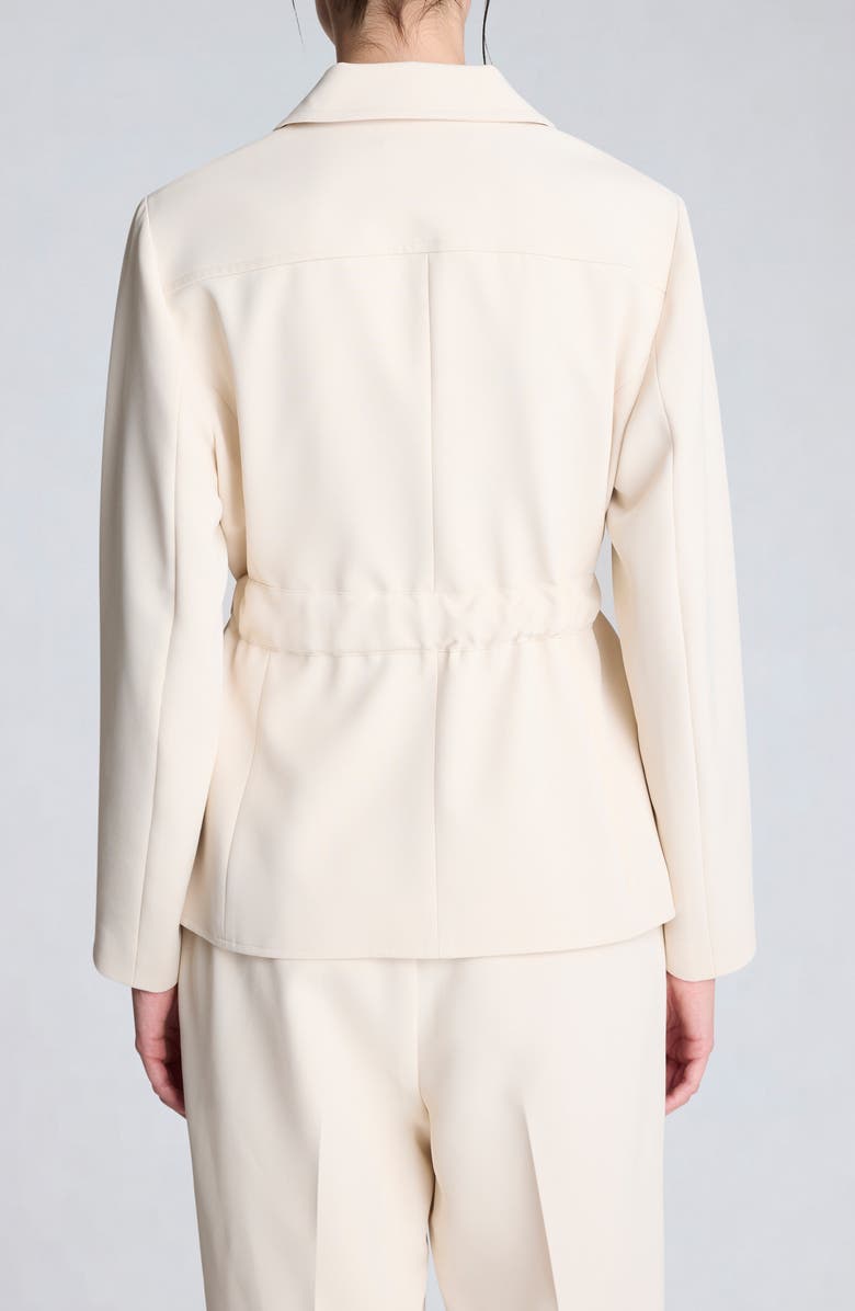 Kenneth Cole Vision Belted Stretch Twill Jacket, Alternate, color, Oyster