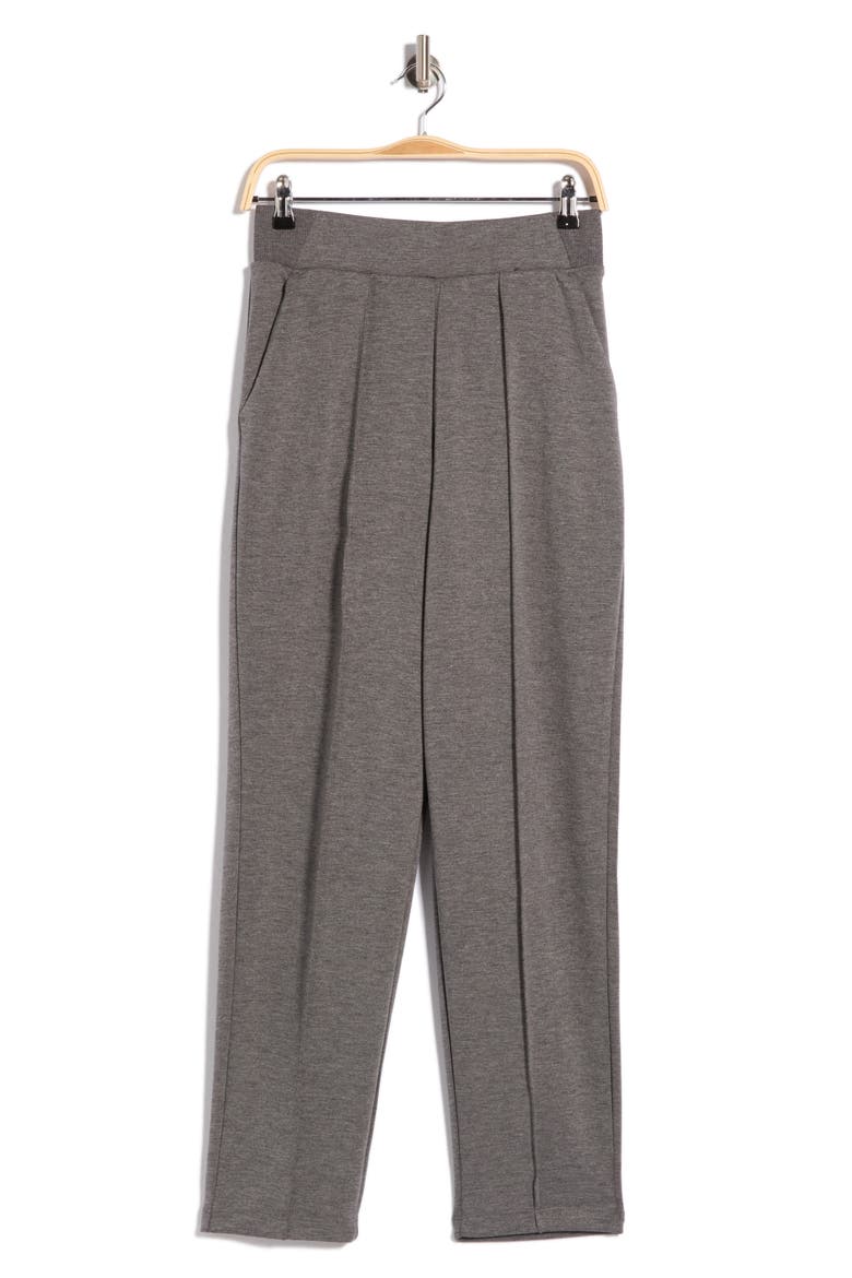 Regina High Waist Pleated Ankle Pants, Alternate, color, HEATHER BLACK