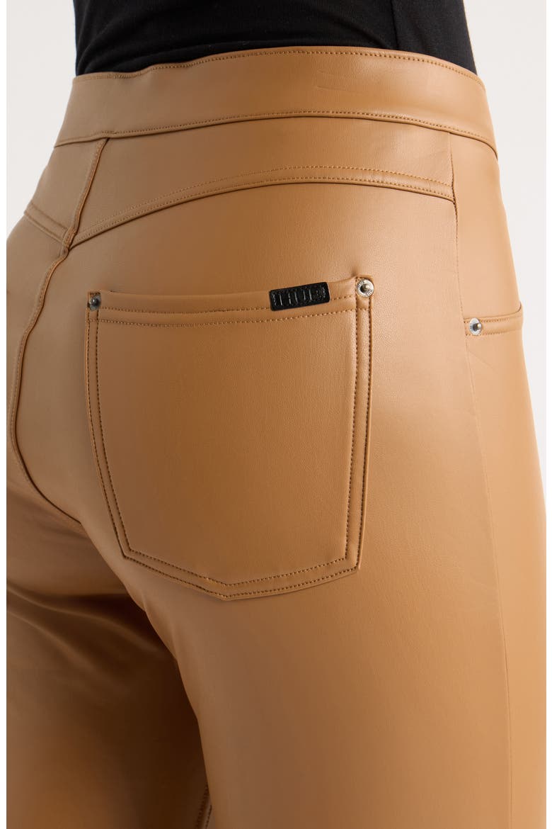 Faux Leather Leggings, Alternate, color, CARAMEL
