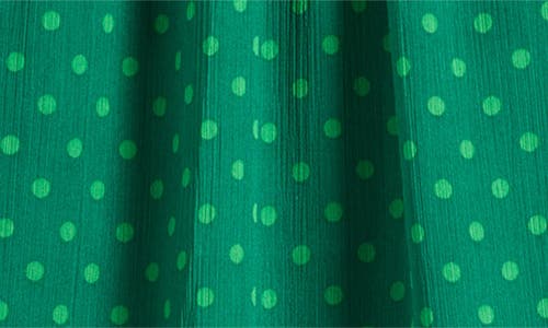 Halogenr Halogen(r) Polka Dot Ruffle Cuff Top In Green