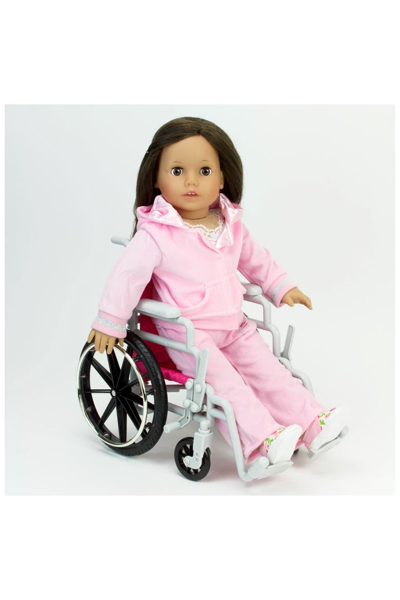 Sophia's Doll Wheelchair & Crutch Set, Alternate, color, HOT PINK/ SILVER
