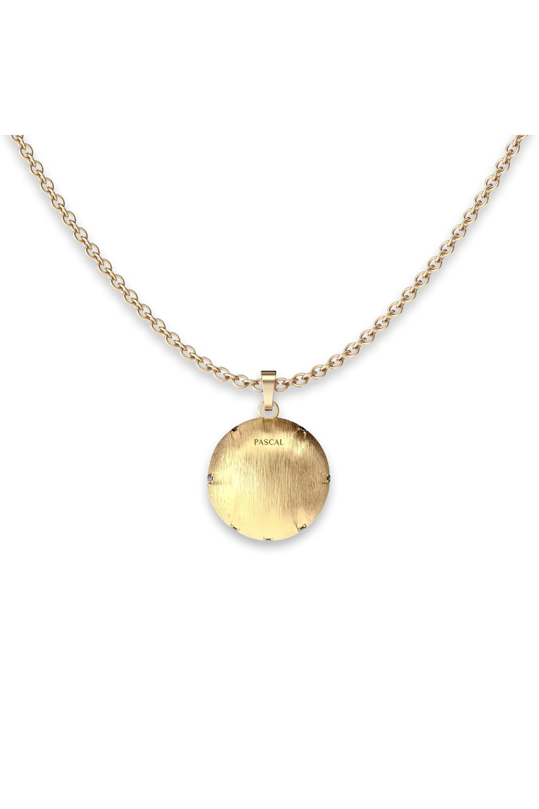 The Basketball Leaking Ball Diamond Pavé Necklace, Alternate, color, Gold / White Diamond