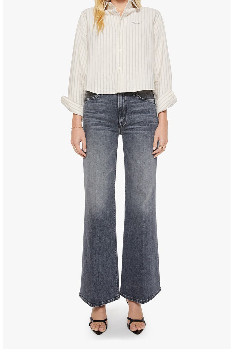 The Cropped Bestie Striped Shirt, Alternate, color, CREAM AND BLACK STRIPE