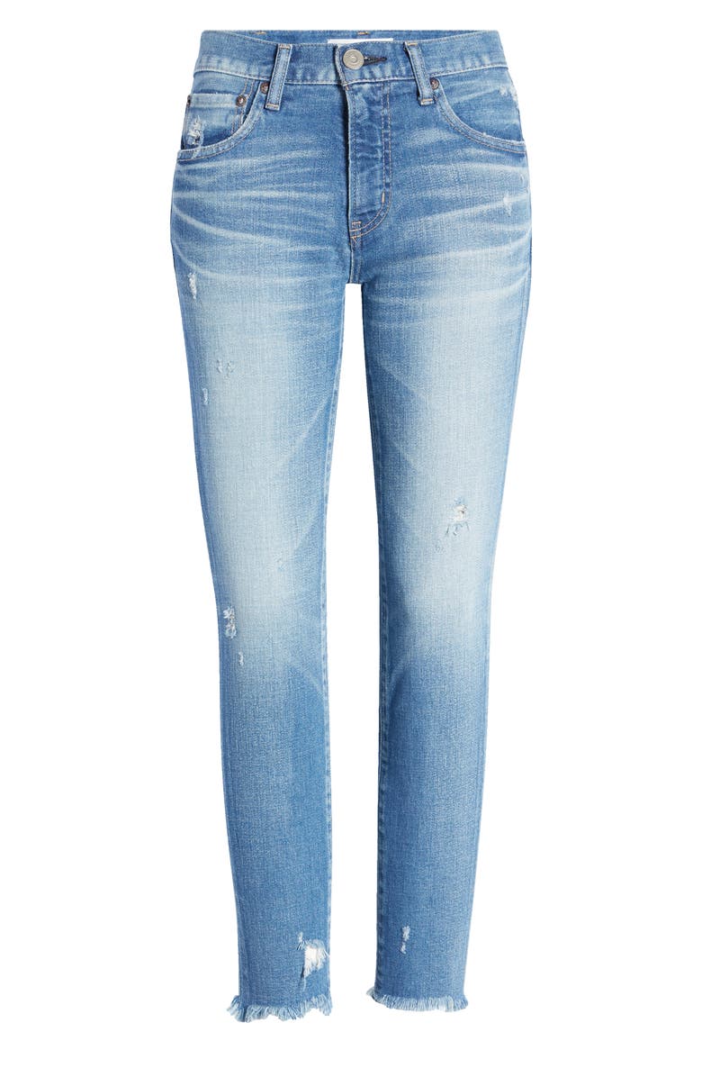 MOUSSY VINTAGE Diana High Waist Distressed Raw Hem Skinny Jeans, Alternate, color,