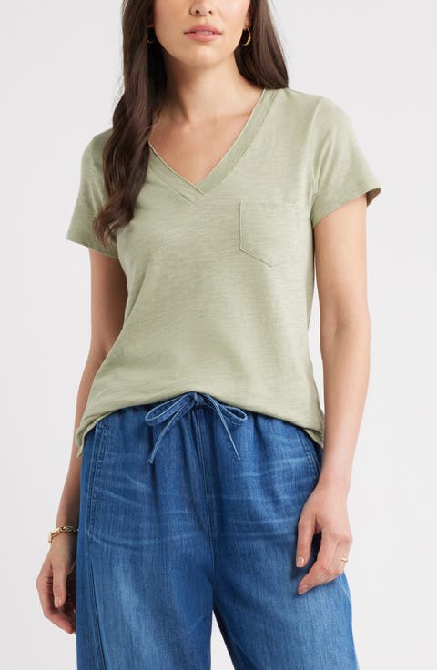 Cotton & Modal V-Neck T-Shirt