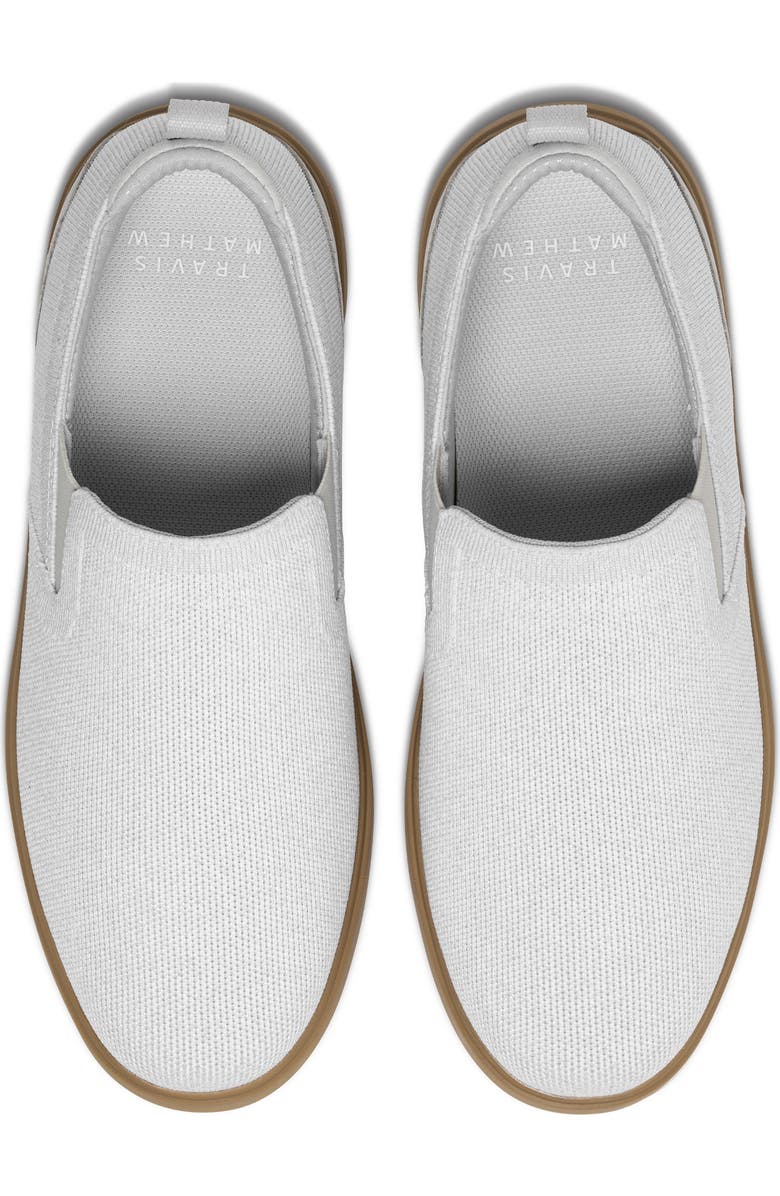 TravisMathew The Modern Knit Slip-On Sneaker, Alternate, color, Heather White