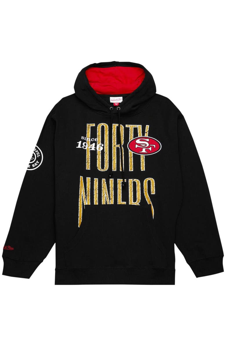 Mitchell & Ness Men's Mitchell & Ness Black San Francisco 49ers Faithful to The Bay OG Pullover Hoodie, Alternate, color,
