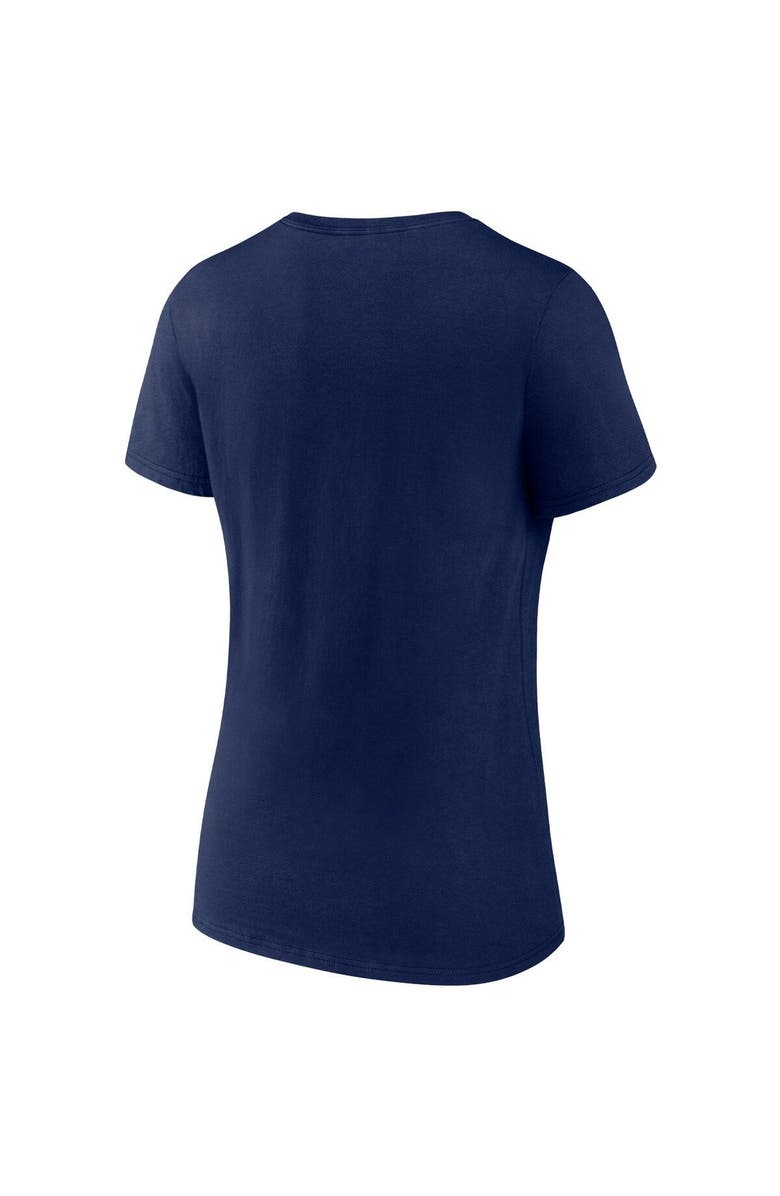 FANATICS Women's Fanatics Branded Navy Green Bay Packers Team Banner Wave V-Neck T-Shirt, Alternate, color,