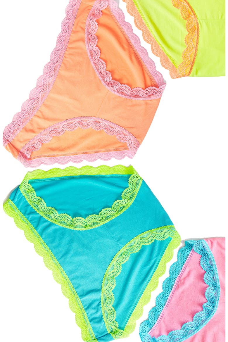Original Knicker Four Pack, Alternate, color, Neon Candy