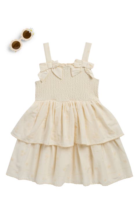 Kids' Tiered Eyelet Sundress & Sunglasses Set (Toddler & Little Kid)