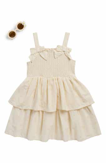 BLUEBERRY Kids' Tiered Eyelet Sundress & Sunglasses Set
