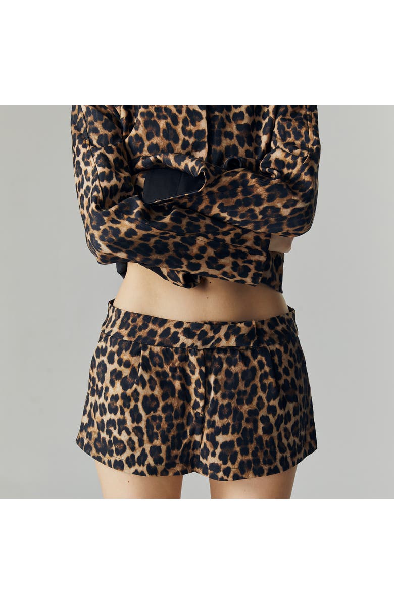 ATS Livia Leopard Skort, Alternate, color, Brown