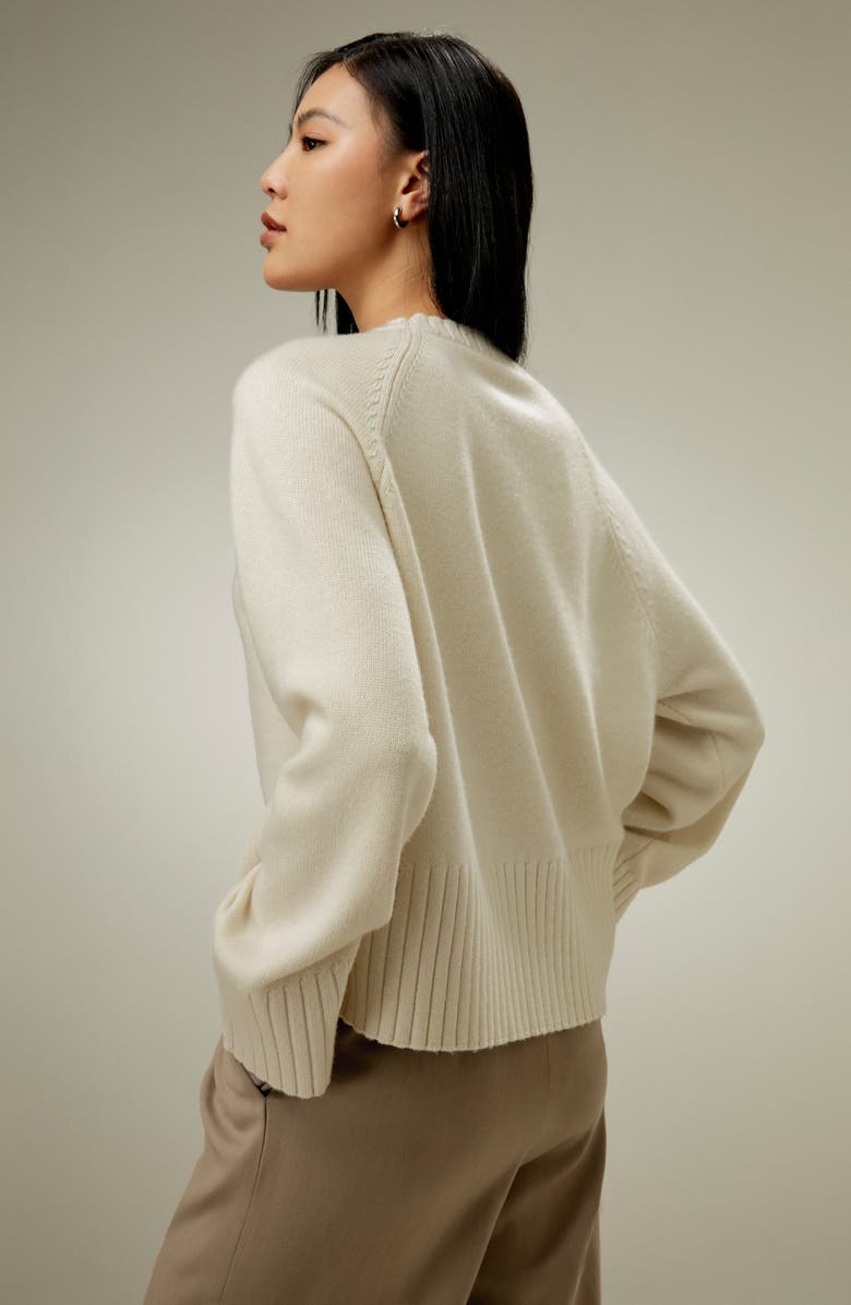 Lilysilk Gelato Wool-Blend Sweater for Women, Alternate, color, White